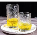 embossed tree pattern crystal juice glass tumbler